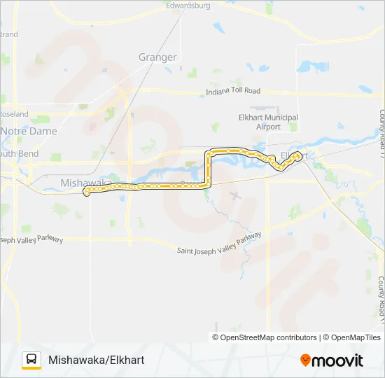 YELLOW LINE Bus Line Map