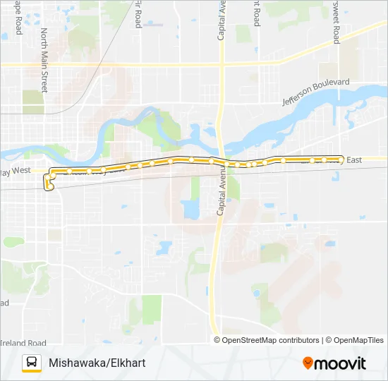 YELLOW LINE Bus Line Map