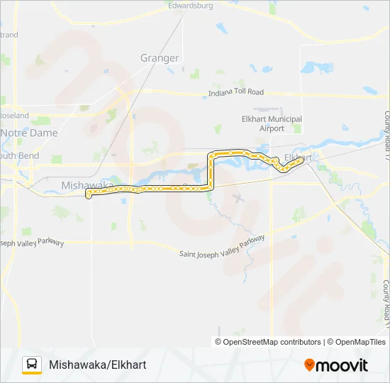 YELLOW LINE Bus Line Map
