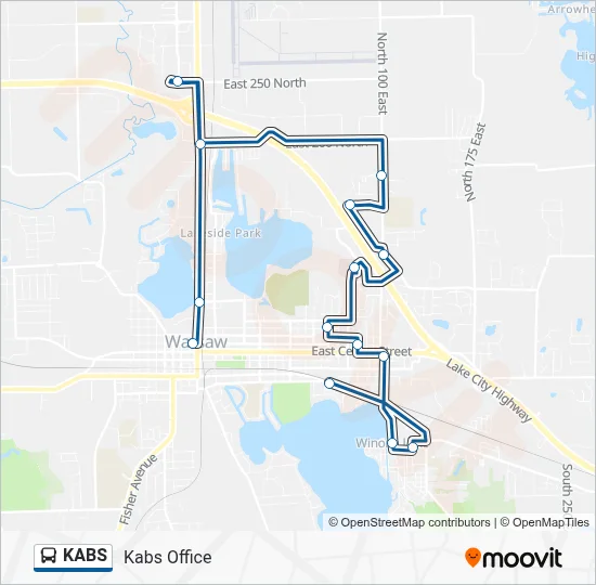 KABS Bus Line Map