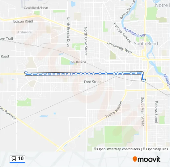 10 Bus Line Map