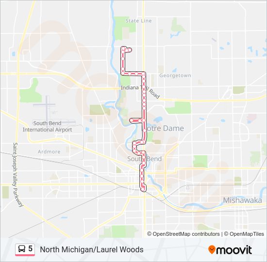 5 bus Line Map