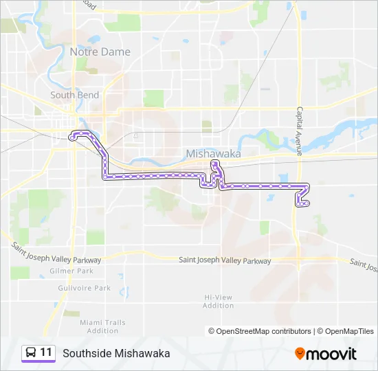 11 Bus Line Map