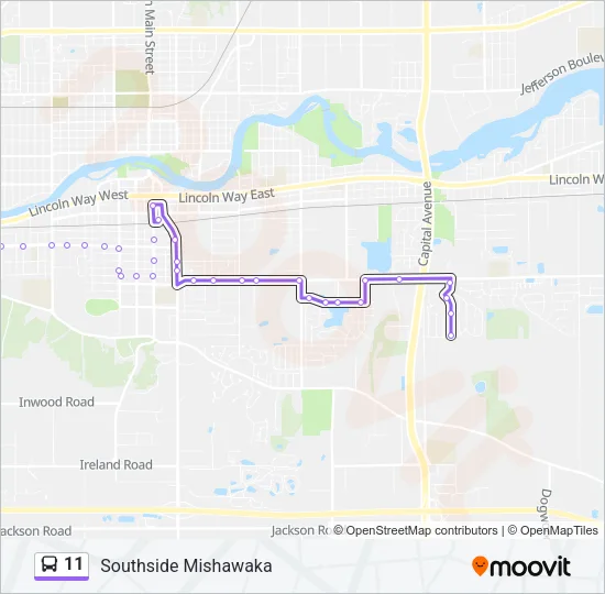 11 Bus Line Map