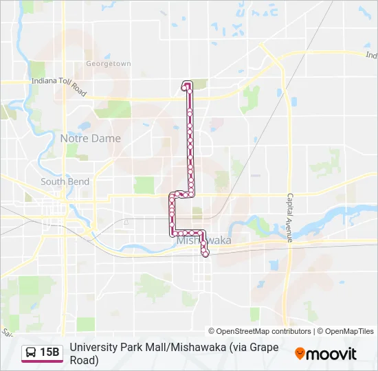 15B Bus Line Map