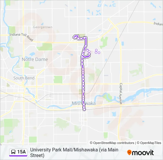 15A Bus Line Map