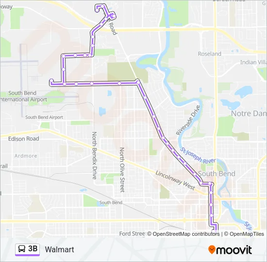 3B Bus Line Map