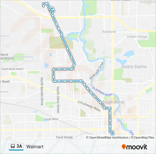3A Bus Line Map