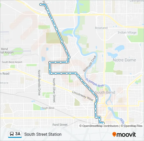 3A Bus Line Map