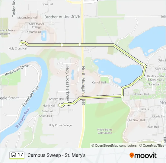 17 Bus Line Map