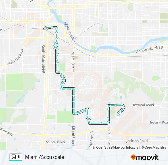 Mapa de 8 de autobús