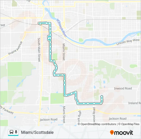 8 Bus Line Map