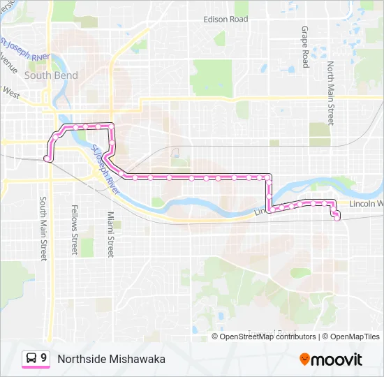 9 Bus Line Map