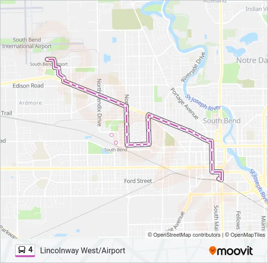 4 Bus Line Map