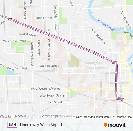 4 Bus Line Map