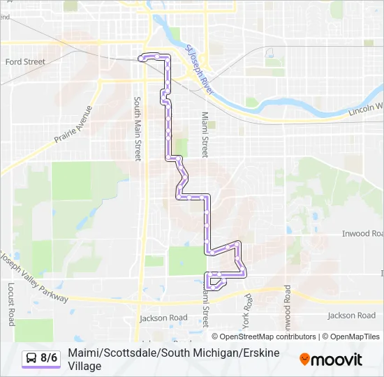 8/6 Bus Line Map