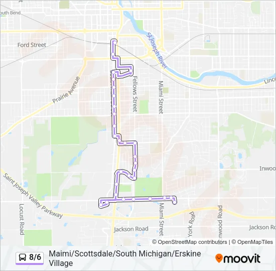 8/6 Bus Line Map