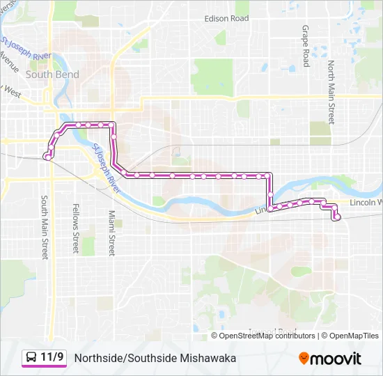 11/9 Bus Line Map
