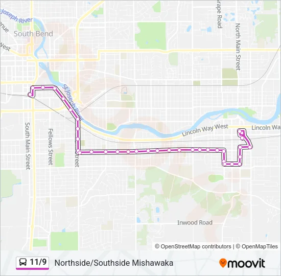 11/9 Bus Line Map