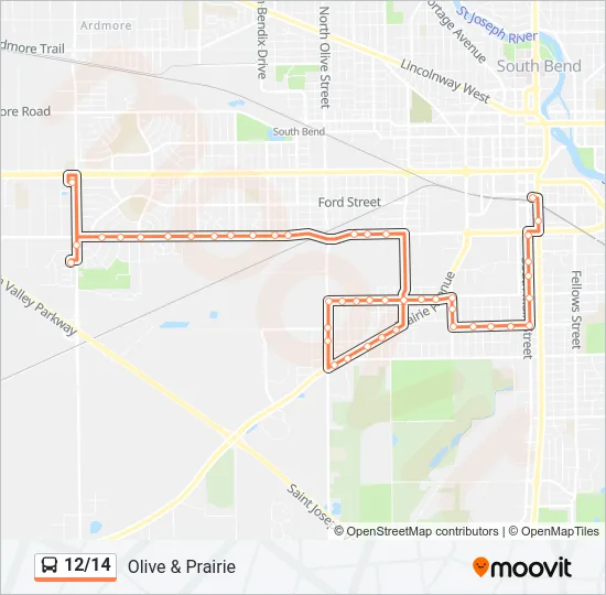 12/14 Bus Line Map