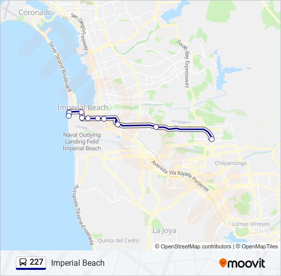 Mapa de 227 de autobús