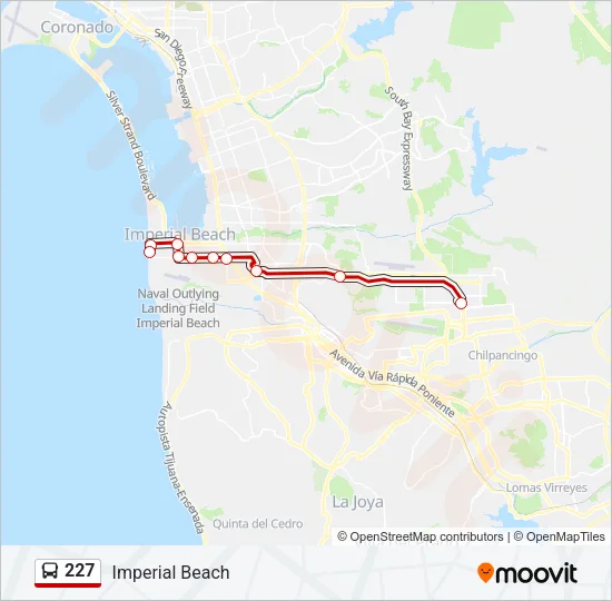 227 Bus Line Map