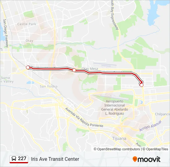227 Bus Line Map