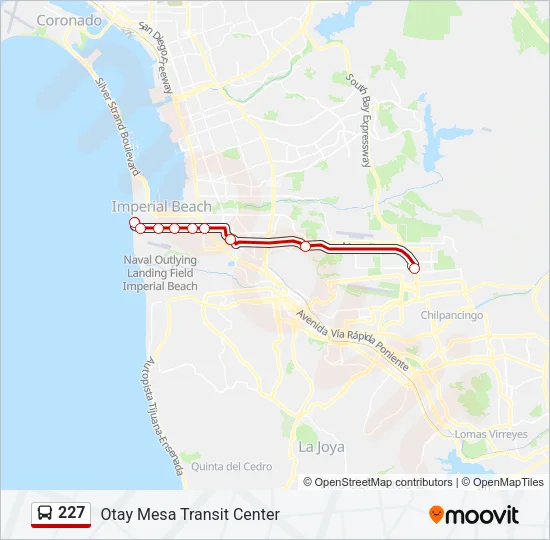 227 Bus Line Map