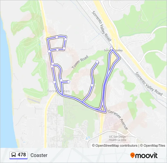478 Bus Line Map