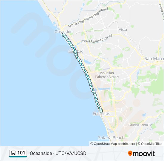 101 bus Line Map