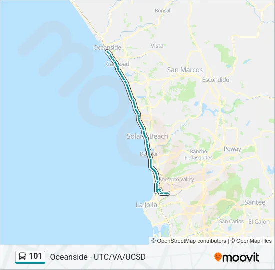 101 Bus Line Map