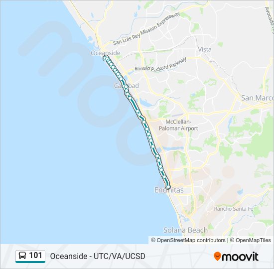 101 Route: Schedules, Stops & Maps - Oceanside (Updated)