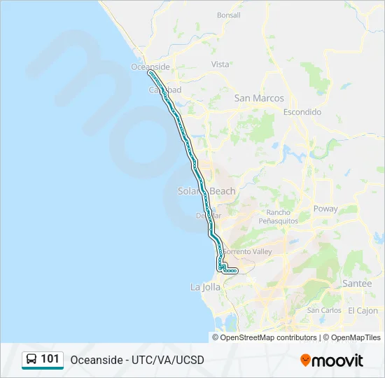 101 Bus Line Map