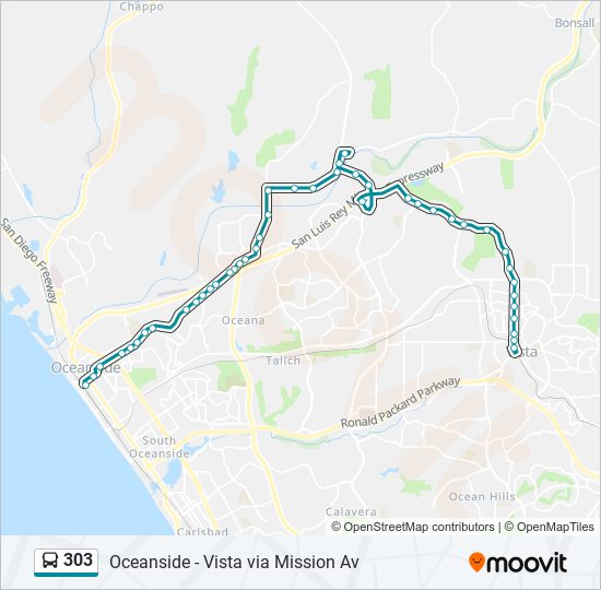 303 Route Schedules, Stops & Maps Vista (Updated)
