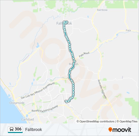 306 Route: Schedules, Stops & Maps - Fallbrook (Updated)