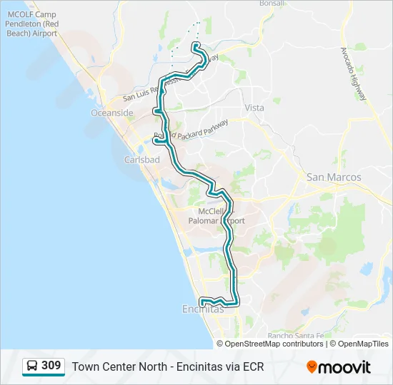309 Bus Line Map