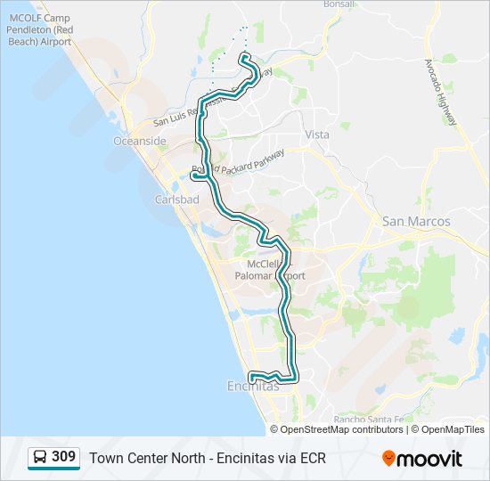 309 bus Line Map