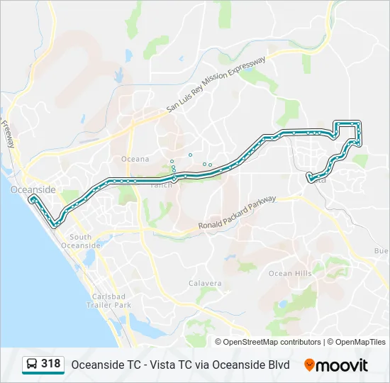 318 Bus Line Map