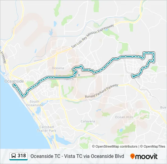 318 Bus Line Map