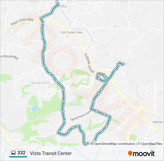 332 Bus Line Map