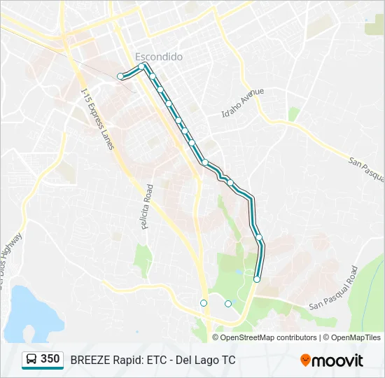 350 Bus Line Map