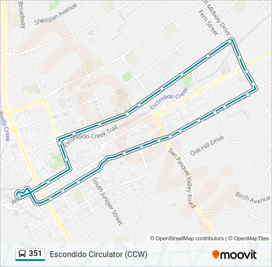 351 Bus Line Map