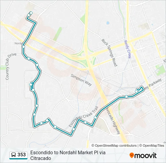 353 Bus Line Map