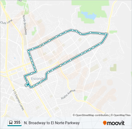 355 bus Line Map