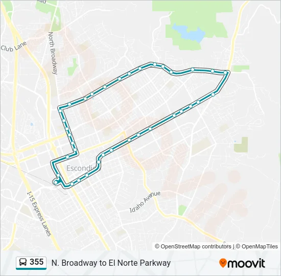 355 Bus Line Map