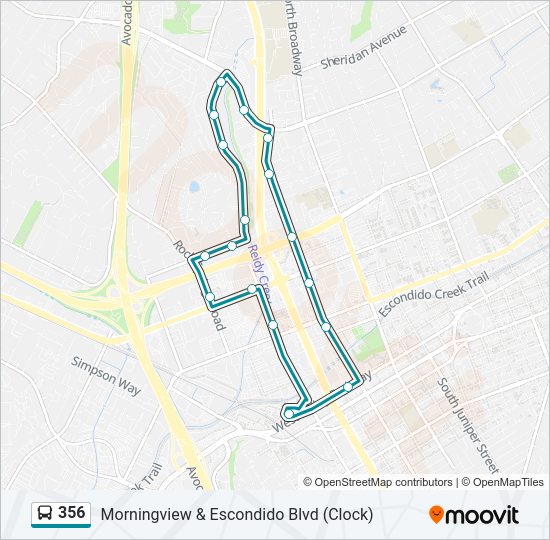 356 Bus Line Map