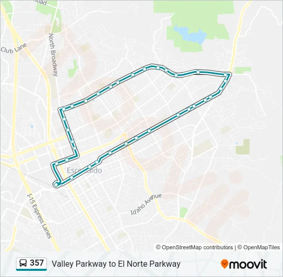 357 Bus Line Map