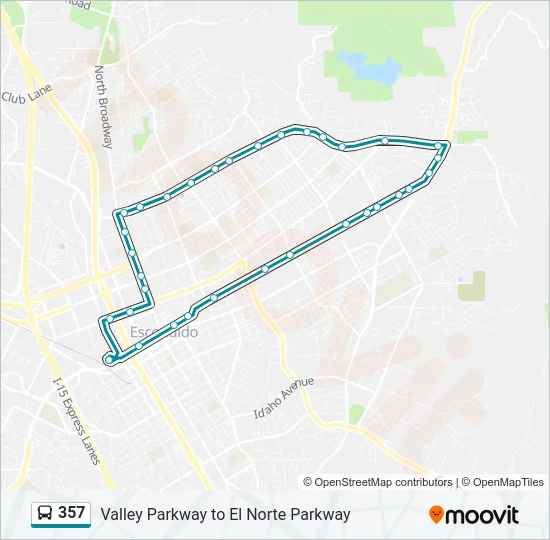 357 Bus Line Map