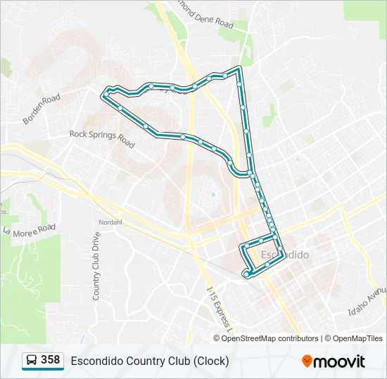 358 Bus Line Map