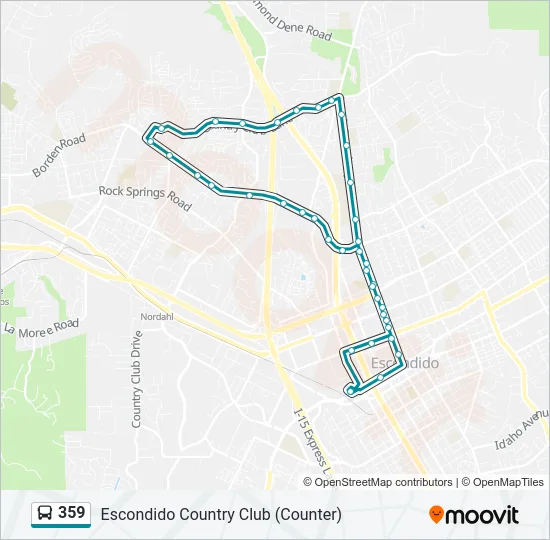 359 Bus Line Map